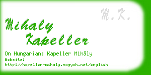 mihaly kapeller business card